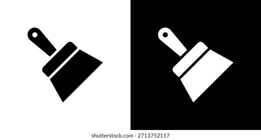 Ícone de faca Putty. Ilustração vetorial. Silhueta em preto