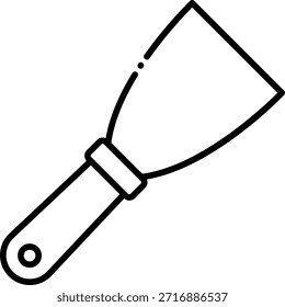 Ilustración vectorial de icono de cuchillo de masilla