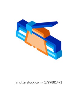 vector de icono de cuchillo insignificante. signo de cuchillo isométrico. ilustración de símbolo aislado de color