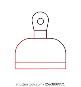 putty knife icon with white background vector stock illustration