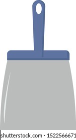 Putty knife, illustration, vector on white background.