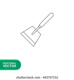 Putty knife line icon