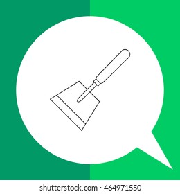 Putty knife line icon