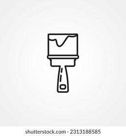 putty knife line icon. construction spatula line icon