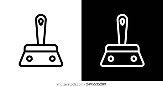 Putty knife line icon vector illustration set.