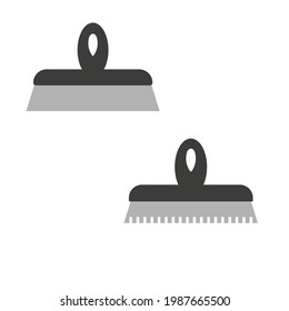 Putty knife on the white background. Vector illustration