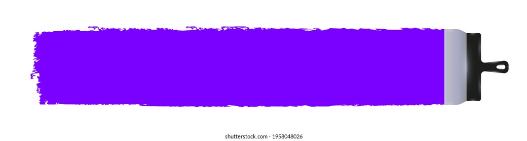 Putty knife spatula banner. Vector illustration 3D