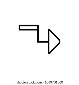 Putty knife- thin line icon