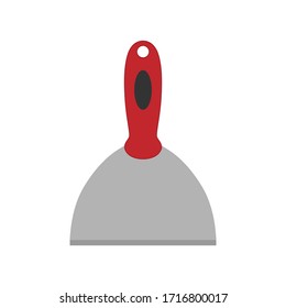 Putty knife tool vector flat illustration