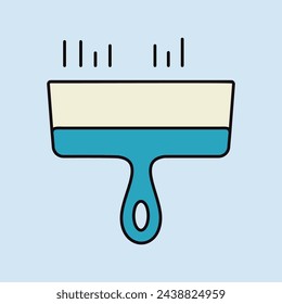 Putty knife tool vector icon. Construction, repair and building. Graph symbol for your web site design, logo, app, UI