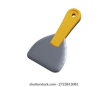Icono de herramientas de cuchillo de masilla Concepto de render 3d de herramientas de construcción Ilustración vectorial de icono de cuchillo de masilla