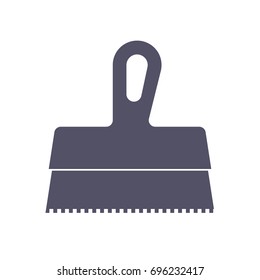 putty knife vector flat illustration on white background