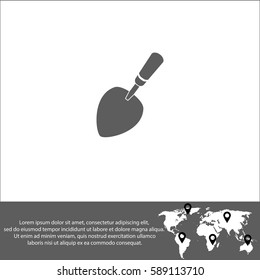 Putty knife vector  icon.