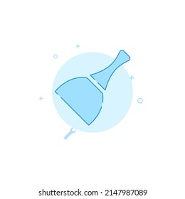 Icono de vector de cuchillo de putty. Ilustración plana. Estilo de línea relleno. Diseño monocromo azul. Trazo editable. Ajustar el peso de la línea.