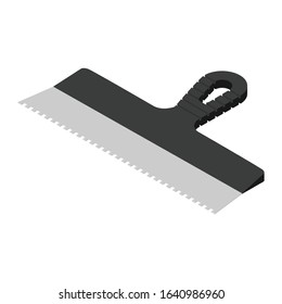 Putty knife vector isolated on white background isometric view