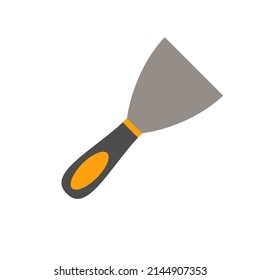 Putty knife. Working tool Illustration in flat style. Eps 10