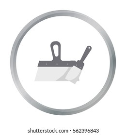 Putty knives icon in cartoon style isolated on white background. Build and repair symbol stock vector illustration.