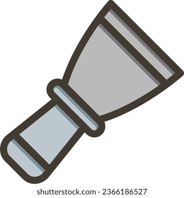 Putty Knives Vector Thick Line Filled Colors Icon For Personal And Commercial Use.
