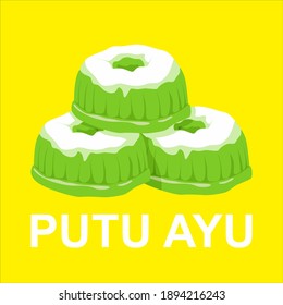 Putu Ayu cake is a snack made of flour which is steamed together with grated coconut.