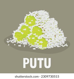 putu indonesian traditional street food