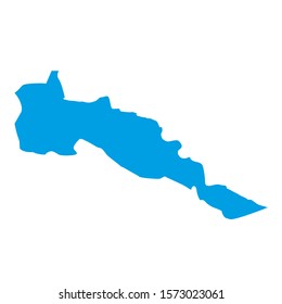 putumayo region map in country of colombia