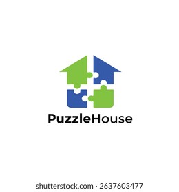 Puzzele House logo simple Modern
