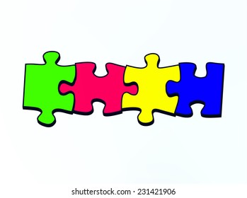 Puzzle abstract shapes background