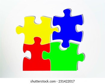 Puzzle abstract shapes background