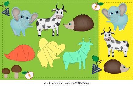 puzzle with animal