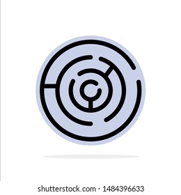 Puzzle, Arrow, Strategy, Target, Point Abstract Circle Background Flat color Icon. Vector Icon Template background