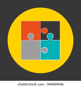 puzzle assembling design, vector illustration eps10 graphic 