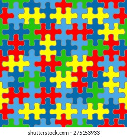 puzzle background. Autism awareness