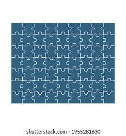 Fondo del rompecabezas, cartel, en blanco. Plantilla de vectores. Fondo con marco de rompecabezas, ilustración de mosaico.
