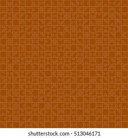 Puzzle background, banner, blank. Vector jigsaw section template. Background with puzzle 400 orange separate pieces, mosaic, details, tiles, parts. Square outline abstract jigsaw. Game group detail.