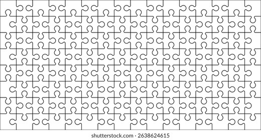 Puzzle background horizontal group of puzzle pieces
