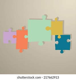 puzzle background and icon for web and info graphics