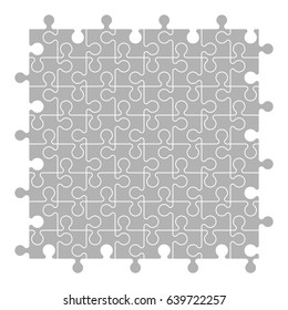 Puzzle background pattern. Many step circle business card. A lot of piece flat puzzle presentation. Section compare service banner. Vector illustration puzzle template color shape. Abstract Background