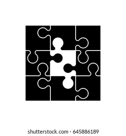 Puzzle background pattern. Many step circle business card. A lot of piece flat puzzle presentation. Section compare service banner. Vector illustration template puzzle shape. Abstract Background