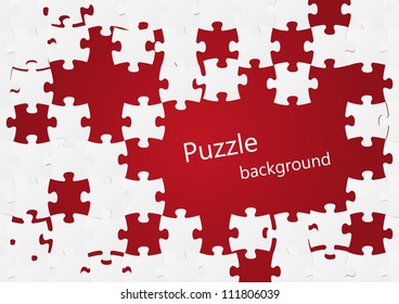 Puzzle background with place for text