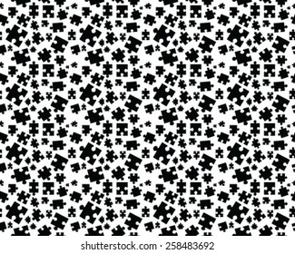 Puzzle background, seamless vector wallpaper