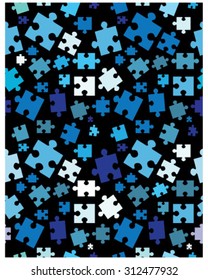 Puzzle Background Seamless Vector Wallpaper Stock Vector (Royalty Free