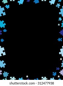 Puzzle background, seamless vector wallpaper