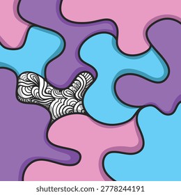 Puzzle background with a unique missing piece suitable for problemsolving concepts. Great for educational materials, presentations, and games.