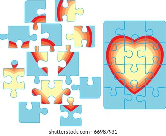 Puzzle background. Vector illustration