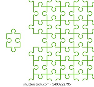 Puzzle banner presentation. Abstract puzzle infographic template with explanatory text field business statistics. Vector pieces puzzles illustration. Section compare service banner background