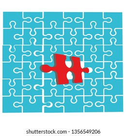 Puzzle banner presentation background. Abstract puzzle, pieces puzzles .Vector
