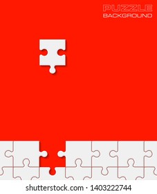 Puzzle banner presentation background. Abstract puzzle infographic template explanatory text field business statistics. Vector pieces puzzles illustration. Section compare service banner background