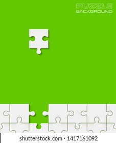 Puzzle banner presentation background. Abstract puzzle infographic template explanatory text field business statistics. Vector pieces puzzles illustration. Section compare service banner background