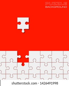 Puzzle banner presentation background. Abstract puzzle infographic template explanatory text field business statistics. Vector pieces puzzles illustration. Section compare service banner background