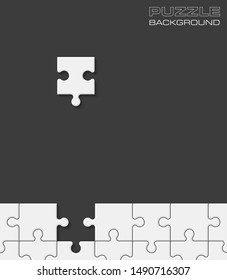 Puzzle banner presentation background. Abstract puzzle infographic template explanatory text field business statistics. Vector pieces puzzles illustration. Section compare service banner background